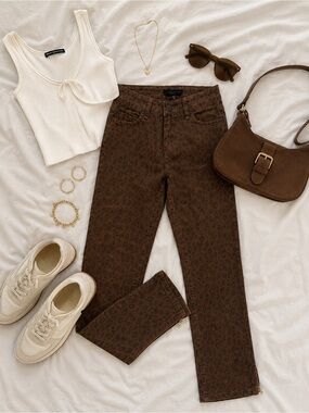 Sanctuary Brown Leopard-Print Skinny Jeans
